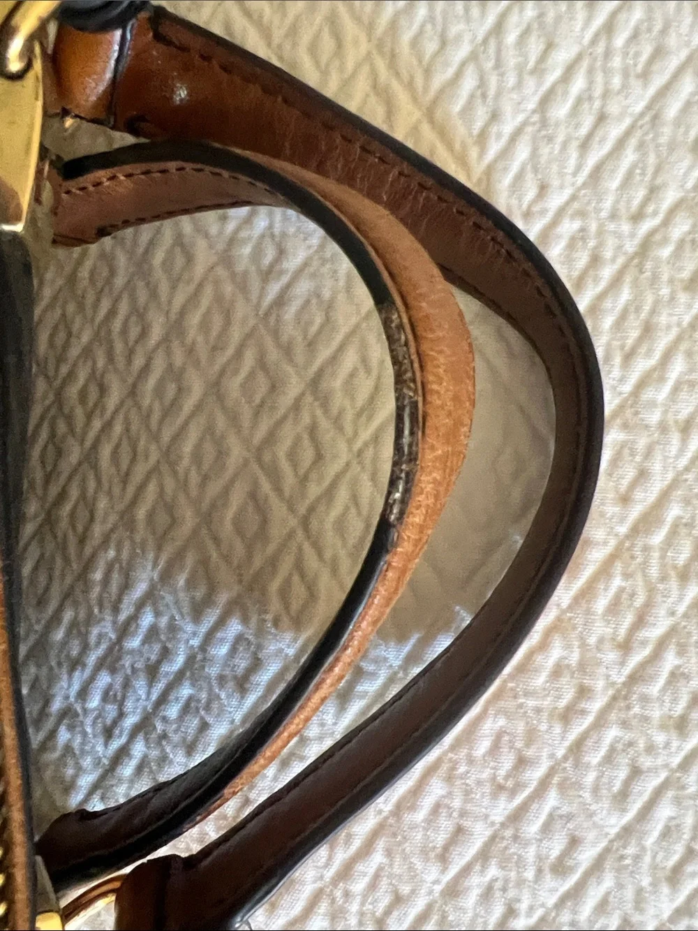 Badgley Mischka Black and Brown Two-Tone Leather Laptop Bag